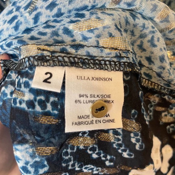 Ulla Johnson Sanya Blouse Blue Sky - Picture 8 of 8